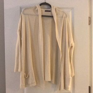 Cream hooded cardigan